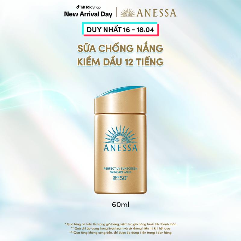 Kem chống nắng dạng sữa dưỡng da bảo vệ hoàn hảo Anessa Perfect UV Skincare Milk SPF 50+ PA++++ 60ml