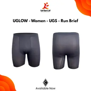 UGLOW - Women - UGS - Run Brief - Black celana dalam sport anti blister