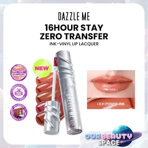 [NEW LAUNCH] DAZZLE ME Ink-Vinyl Lip Lacquer Lip Cream Lipstik Glossy Tahan Lama 16 Jam Lip Vinyl Transferproof Waterproof Bibir Lipstick