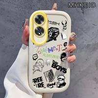 Gambar MHKEID Casing Hp untuk OPPO A60 4G Case tren Kasing Berwarna-warni Cesing Silikon Softcase kepulan krim Casing - Gaya1, OPPO A60 4G dari MHKEID MALL Kab. Tangerang 1 Tokopedia
