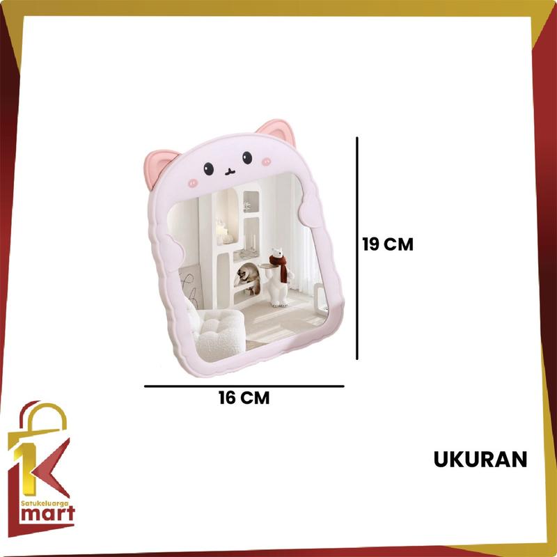 Product Introduction of [COD] SM K153 Cermin Meja Rias Bentuk Kucing Lucu Kaca Duduk Aesthetic Portable Serbaguna 22