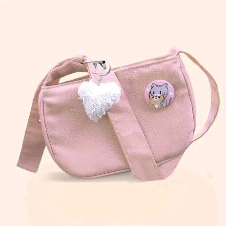 Slingbag Canvas Wanita FDF Slempang Bahu Cremy - Selempang Kanvas 8