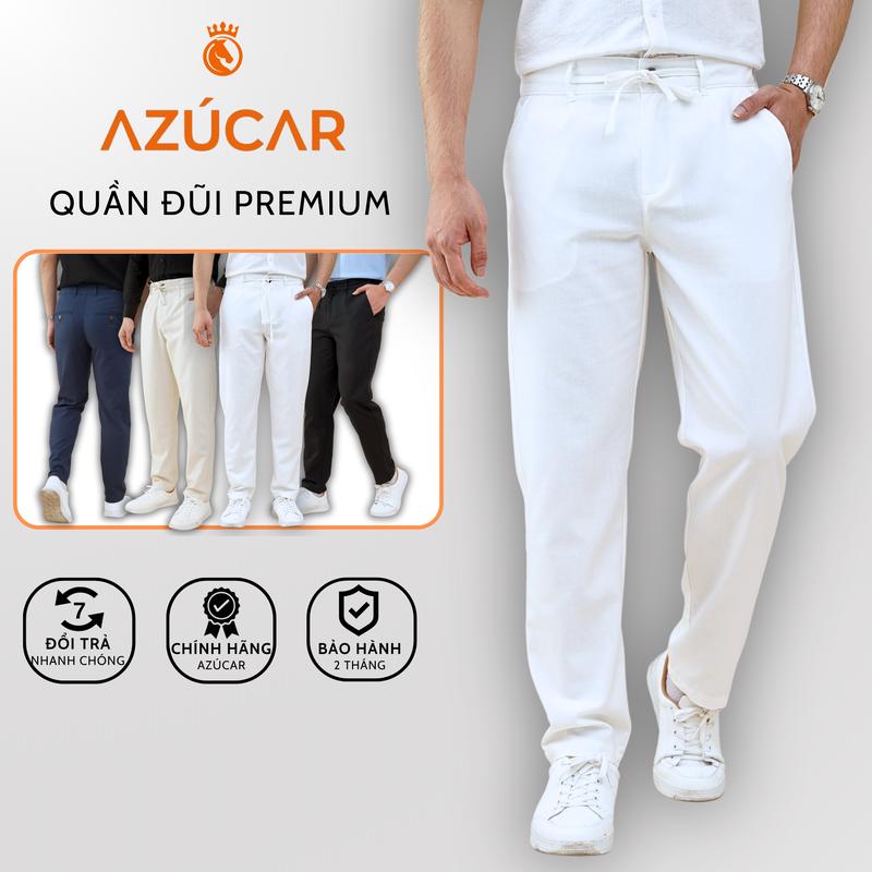 Quần Đũi Nam Premium AZÚCAR Sang Trọng, Siêu Mát, Lịch Sự và thoải mái tối đa Menswear Pants Đen Be tiêu Có Túi Jeans quana  unam quantay  nam quần  tây trung niên việt tiến