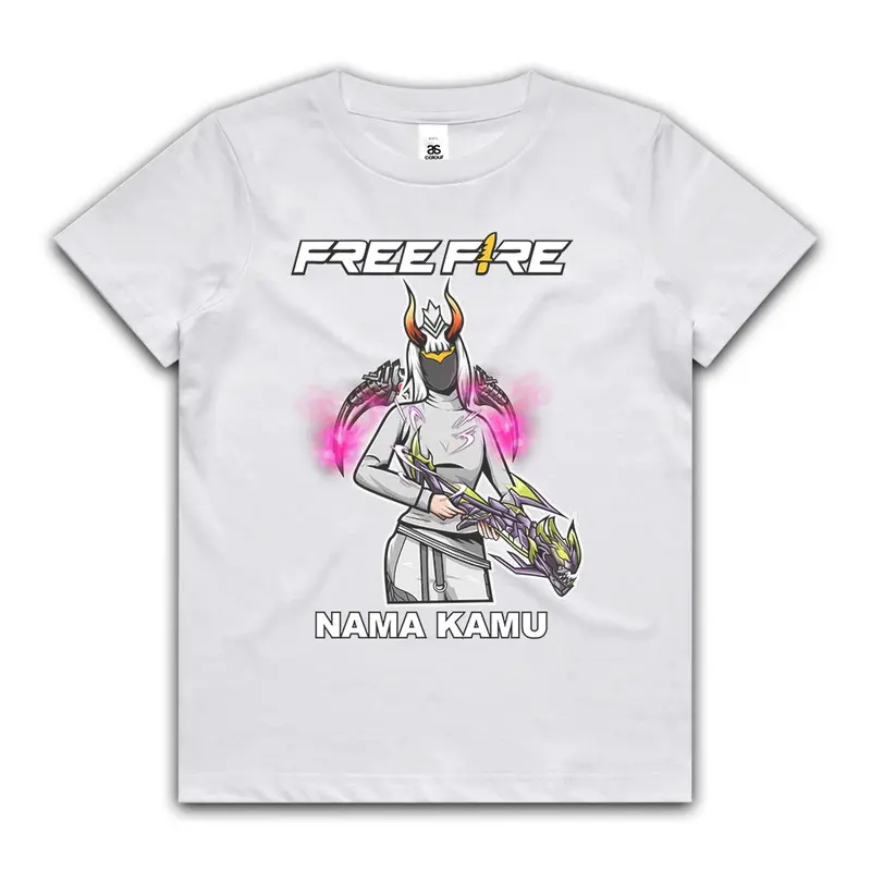 Baju kaos Freefire anak Character girl atasan anak gambar freefire character girl 1