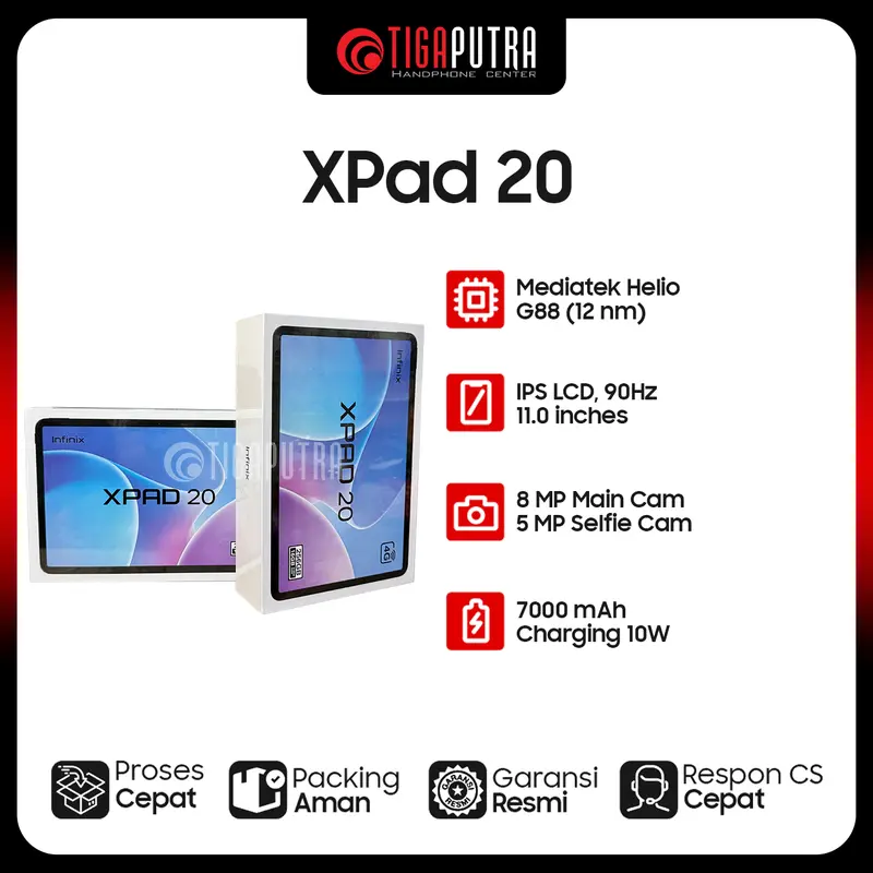 Infinix Xpad 20 4G (Ram 8GB, Rom 256GB, Mediatek Helio G88, Battery 7000 mAh)