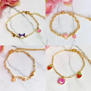 GELANG RANTAI ANAK KARAKTER PREMIUM ANTI GATAL ANTI LUNTUR PJG 13cm (BISA DI ADJUST)