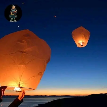 Lampu Terbang Balon Udara Sky Lantern Gratis Parafin - Harga Termurah untuk Pesta Outdoor