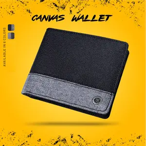 Dompet Pria Canvas JFR Dompet Lipat Kulit Kanvas - JP13