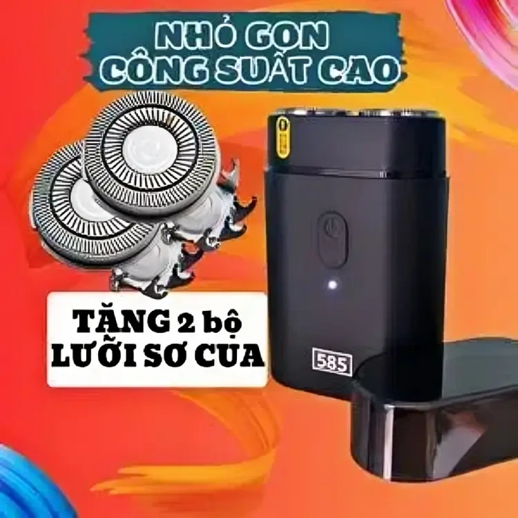 [Đảm bảo chất lượng] Máy Cạo Râu Mini, Thực Dụng, Dễ Cắt Tỉa, Thích Hợp Cho Râu Dày, Tặng Kèm 2 Lưỡi Dao Dự Phòng