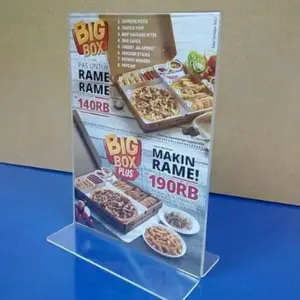 akrilik tempat brosur atau menu restoran A4 21x30cm