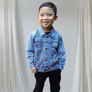 Jaket Jeans Anak Laki Laki Perempuan Unisex usia 1-10Tahun Fashion Kekinian Denim