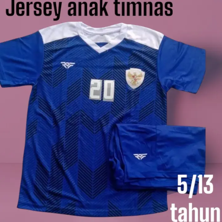 Baju Bola Anak timnas suporter, GRATIS SABLON NAMA DAN ANGKA baju olahraga setelan jersey sport dryfit. Outdoor 5