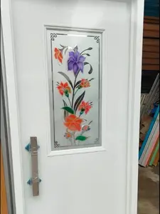 PINTU PVC KAMAR KACA TENGAH MOTIF | TEBAL BERKUALITAS TERMURAH