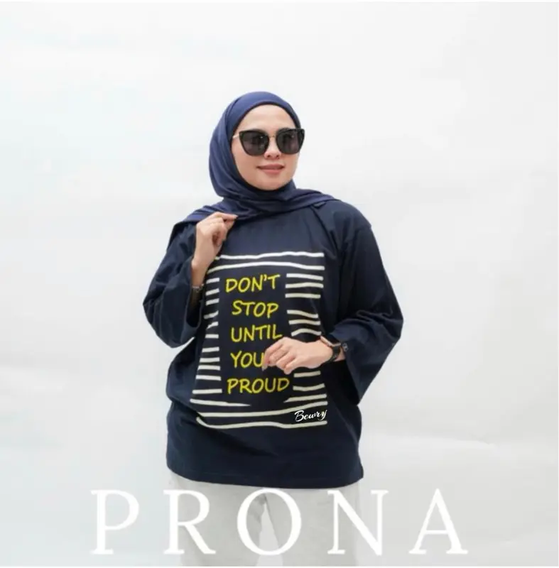 Kaos Sweater Atasan Oversize Wanita Lengan Panjang 5