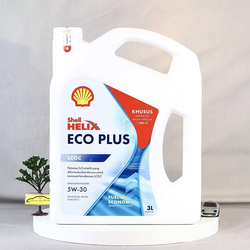 Shell Helix Eco Plus SAE 5W-30 3 Liter Api SN Plus/GF-5 Oli Mobil LCGC Mesin Bensin Pelumas Full Synthetic Fuel Economy Advance Technology Original 0
