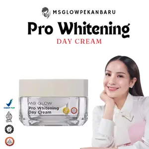 EXP 07/2026 !! MS GLOW - PRO WHITENING DAY CREAM 8X WHITENING  Mencerahkan Wajah Tone Up Medium Coverage Spf30