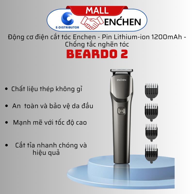 Enchen Beardo 2 - Tông đơ điện cắt tóc Pin Lithium-ion 1200mAh - Chống tắc…