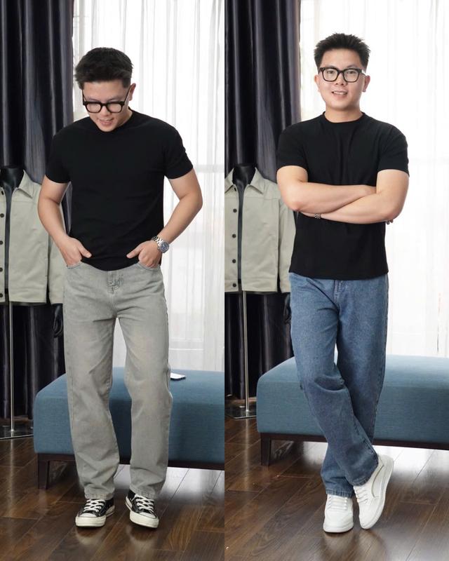 [ HELLOYOU x HIEUCHUNHAT ] BASIC JEANS -  Quần Jean Nam Ống Đứng Form WIDE STRAIGHT Thoải mái dễ mặc dễ phối đồ.