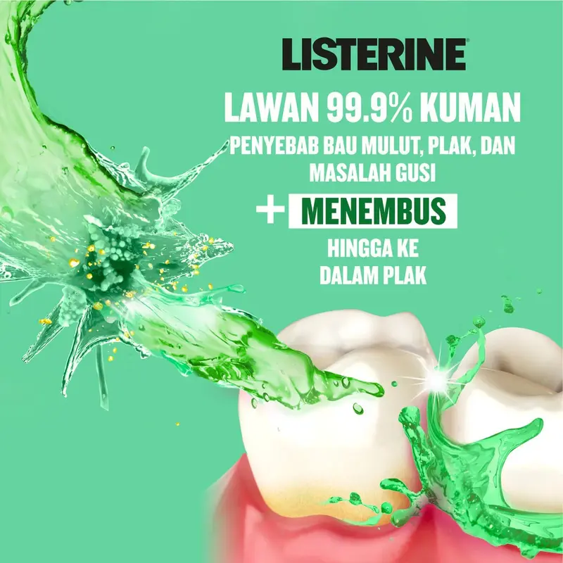Listerine Green Tea Mouthwash/ Obat Kumur 500 ml - Isi 2 2