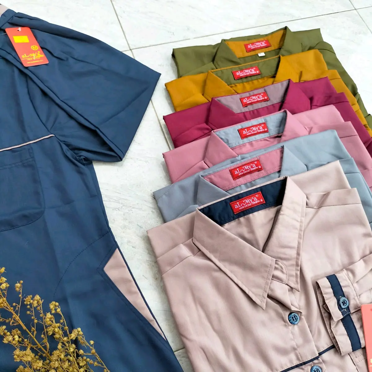 Tunik Almiya lengan Panjang Toyobo Premium Motif