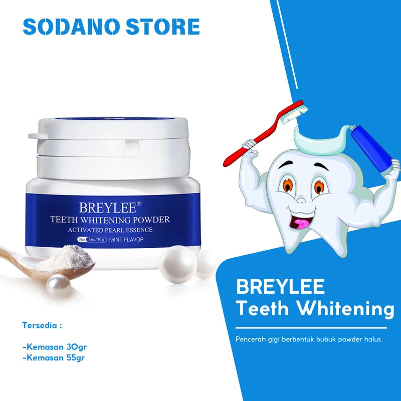 [BPOM] BREYLEE Pemutih Gigi Teeth Whitening Powder Removes Pembersih Karang Gigi Mencerahkan Gigi Gusi Mulut Memutihkan 0