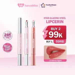 BNB Barenbliss Star-Glazing Steel Lipcerin 1.8g Lipgloss Korea Hidrasi Hingga 72 jam Glossy Finish Stained Plumpy Lips with 5X Ceramide 2X Peptides SPF 25 PA+++ Vitamin E Tahan Lama Non Sticky Comfortable Lip Makeup K-Beauty