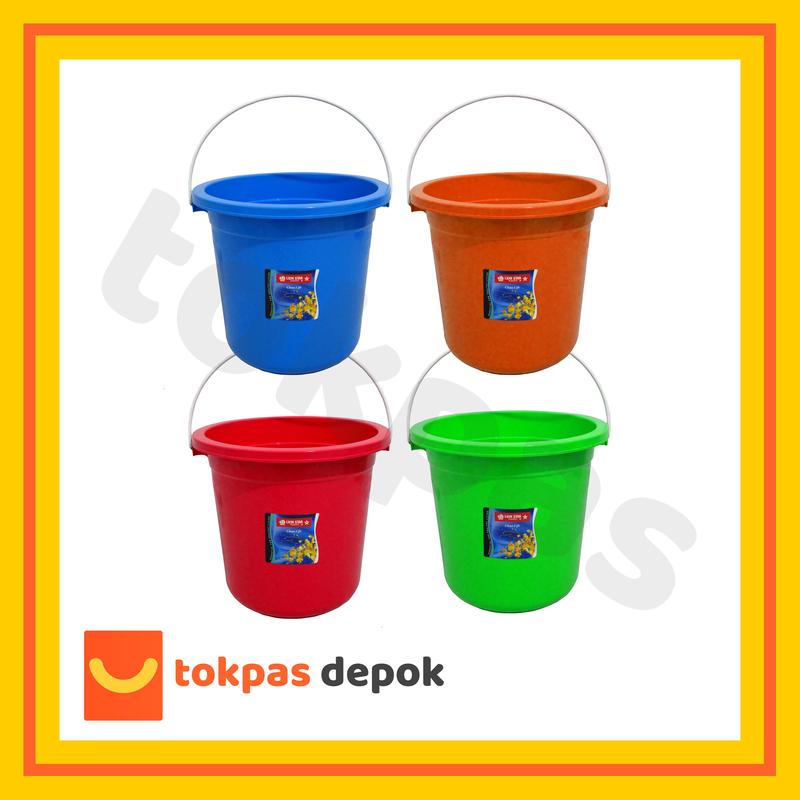 Ember Plastik 15 Liter Lion Star PL 4 Pail 4 Gallons Biru Gagang Hijau 0