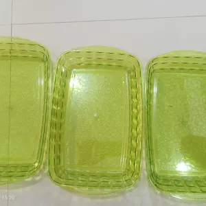3 Pcs Nampan Saji segi panjang jumbo serbaguna / nampan saji bahan akrilik tebal anti pecah foodgrade BPA Free