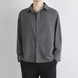 KEMEJA  POLOS LENGAN PANJANG BAHAN KATUN DENGAN VARIAN WARNA HITAM ABU PUTIH MARRON NAVY PREMIUM QUALITY SIZE SAMPAI JUMBO