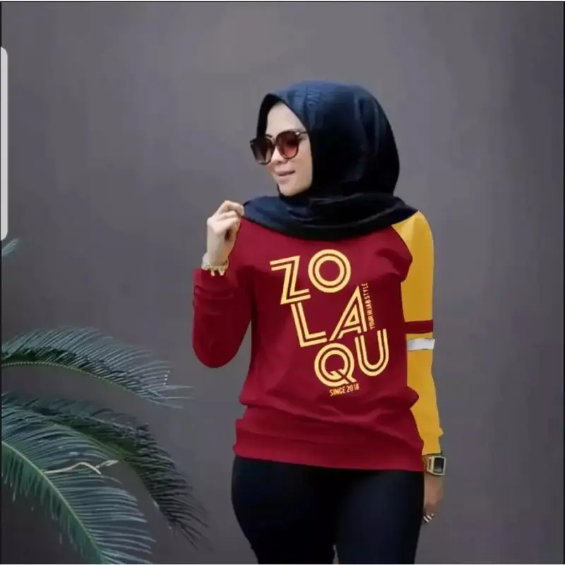 KAOS LENGAN PANJANG ZOLAQU KAOS HIJAB PANJANG M - L - XL - XXL BAJU CEWEK ZOZOLAQU KOMBINASI 3