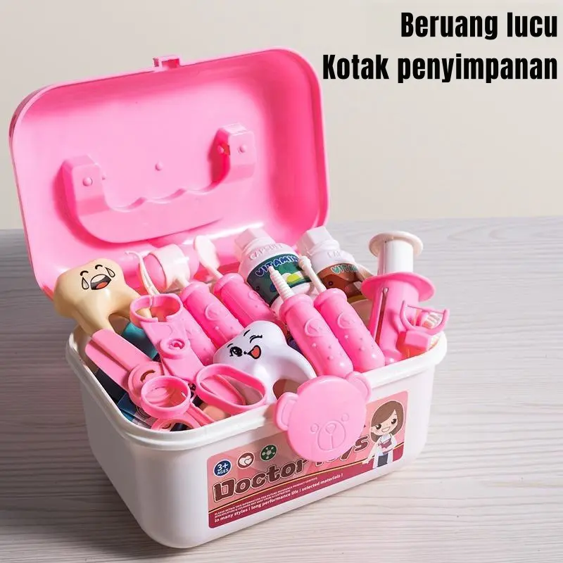 【24H】47/63/73Pcs Mainan Anak Doctor Koper Mainan Anak Anak Perempuan Dokter Dokteran Set Lengkap PlaySet Mainan Edukasi Kids Toy mainana  nakperempuan 6