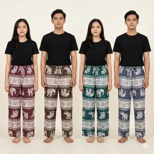 Mihu Mihu Celana Kulot Gajah Thailand Viral Model Standar & Jumbo Bahan Katun Rayon Nyaman Hitam Putih & Warna