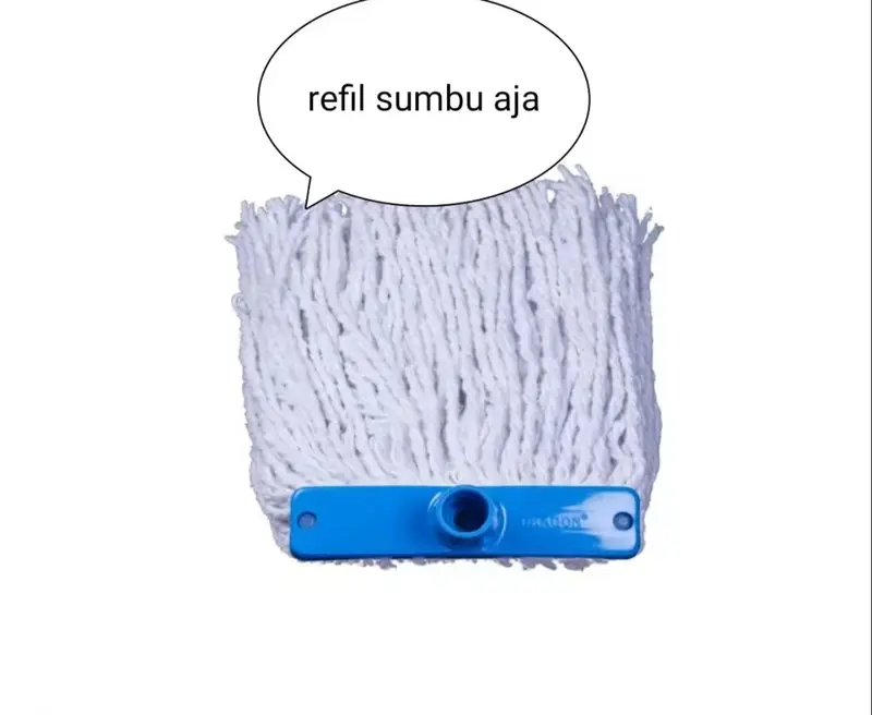 Pel Lantai Sumbu Gagang Kayu Ulir - Alat Pembersih Lantai 2