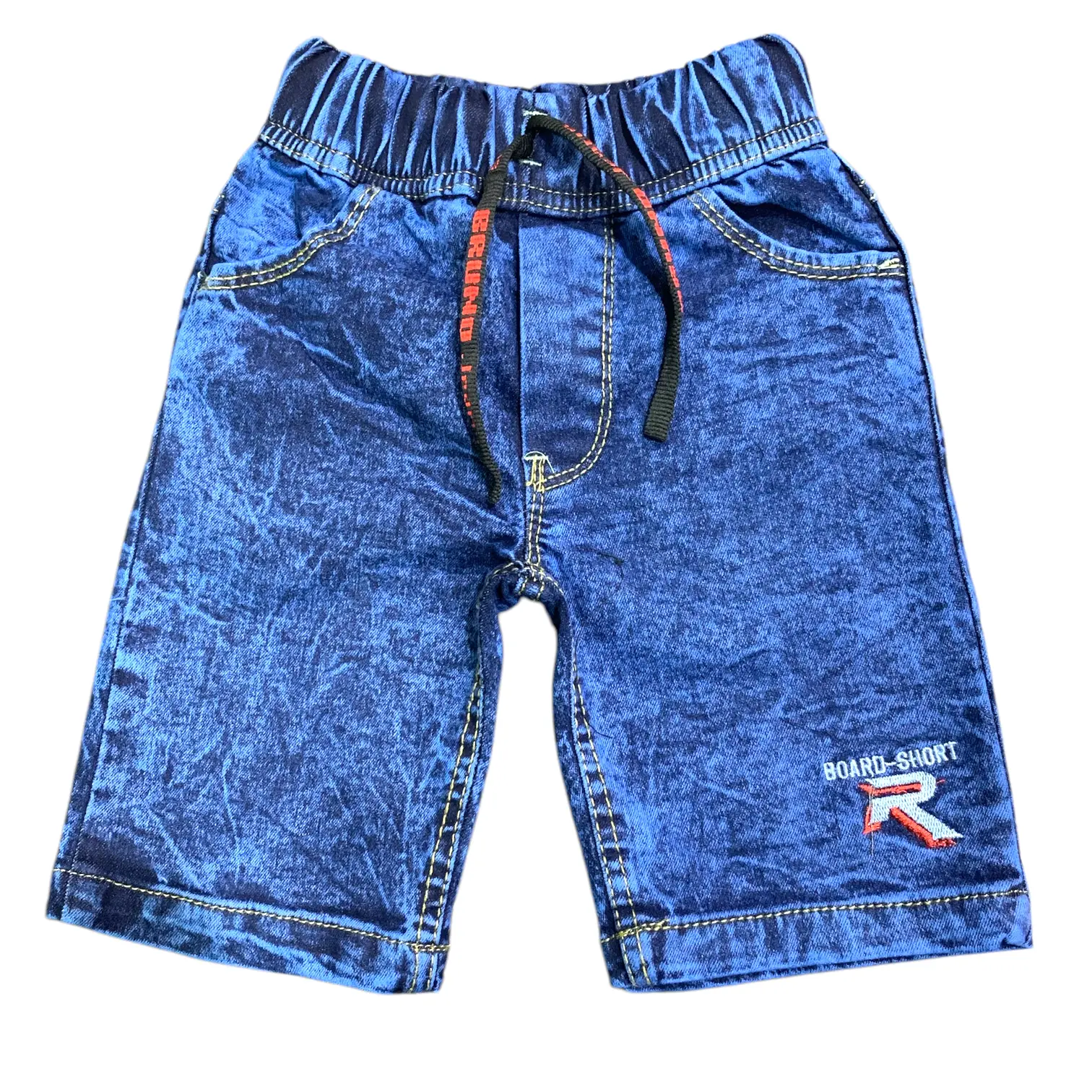 Celana Jeans Anak Model Bordir Kolor Pendek, Ukuran 1-6 Tahun, Bahan Tebal dan Lembut - Motif, Fashion