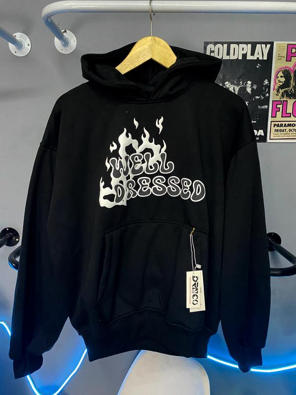 Hoodie Boxy Well Dressed Print Foaming And Gliter Aksen DRN x MON design 2