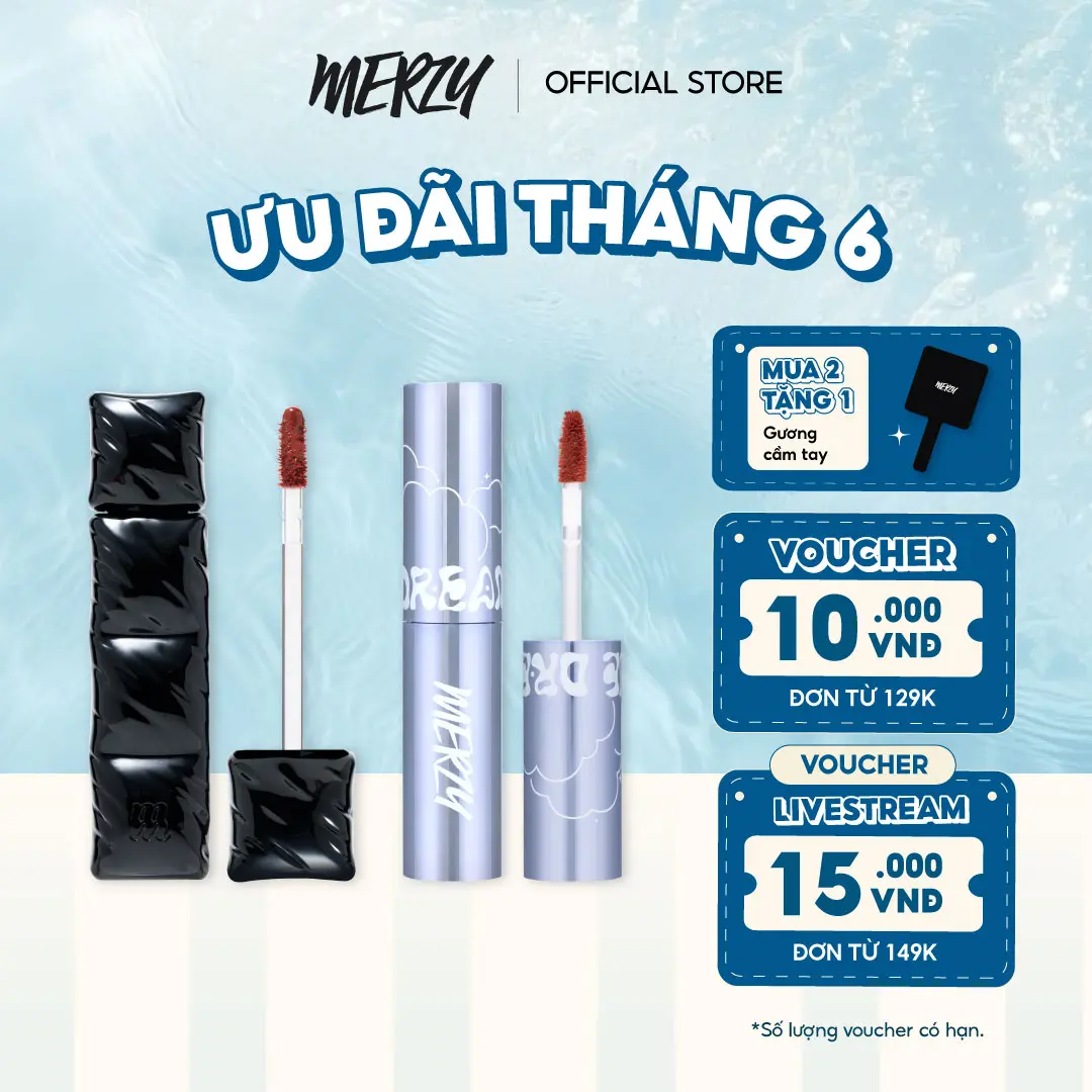 [V6 Puffer] Son Kem Lì Trang Điểm Merzy The First Velvet Tint Cosmetic