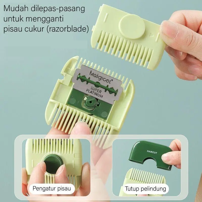 ALAT SISIR PEMOTONG RAMBUT ANAK BAYI DEWASA MINI HAIRCUT 2IN1 POTONG CUTTER GUNTING PORTABLE SERBA GUNA Cukur 2