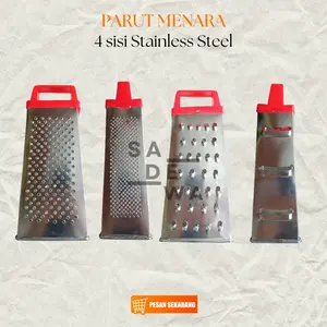 Parutan Menara 4 Sisi Stainless Steel 4 in 1 / Parutan Kelapa / Parutan Keju Murah