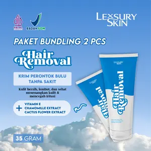 [PAKET MULUS] PAKET HEMAT BUNDLING 2Pcs LEXSURY HAIR REMOVAL KRIM PERONTOK BULU TANPA SAKIT TANPA IRITASI BISA SEKALIGUS MENCERAHKAN Wax Waxing