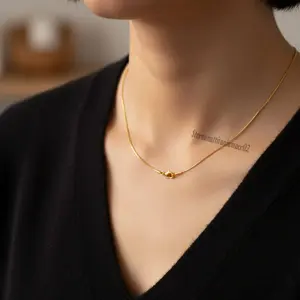 Kalung Rantai Polos Pria/Wanita Belut Bulat Kode E1 Kece New Koleksen Titanium