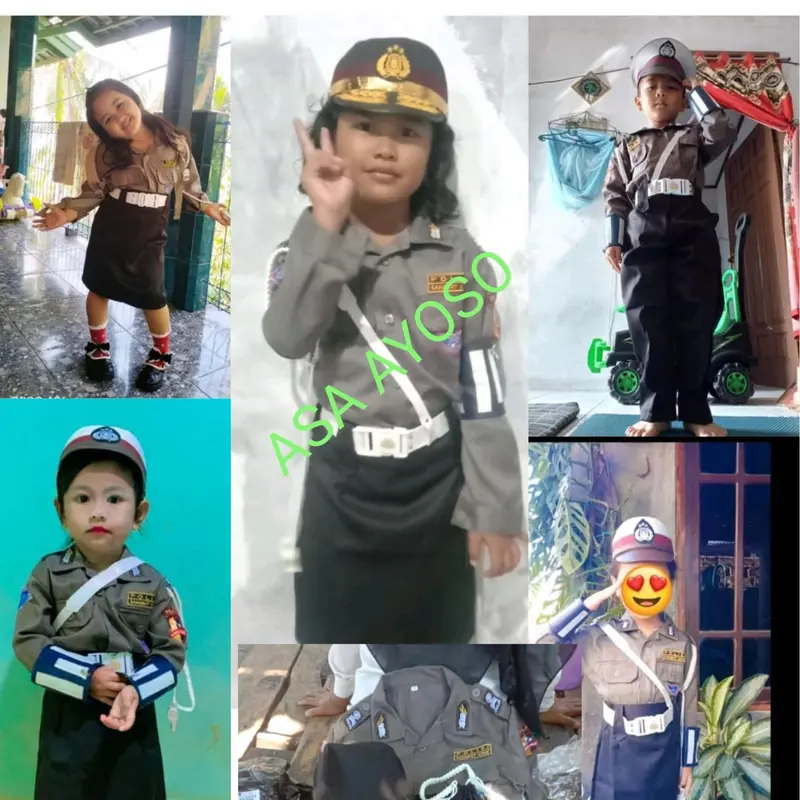 Baju POLISI ANAK Lengkap Atribut sesuai foto LANGSUNG DARI PANDARRODUSEN ASA AYOSO UMKM PUNYA ST Fashion Aksesoris 0