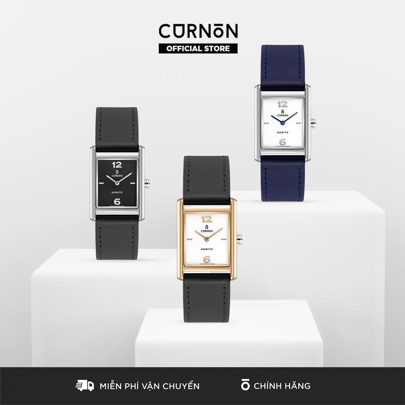 Đồng Hồ Nam Curnon Moritz Collection – Phong Cách Thời Thượng Mặt Vuông Cổ Điển Dây Da Cao Cấp
