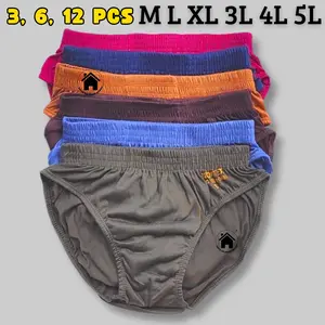 3, 6 dan 12 Pcs CD Celana Dalam Sempak Laki Laki Katun Pria Dewasa Karet Brontex Nikilatex