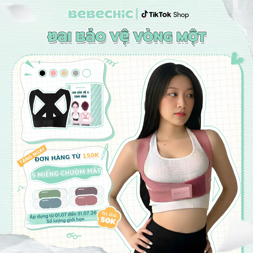 Đai Bảo Vệ Vòng Một BEBECHIC Cải Thiện Vóc Dáng, Hỗ Trợ Định Hình Tư Thế Lưng