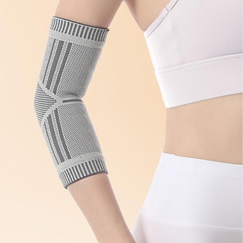 Bảo Vệ Khuỷu Tay, GOBYGO, Dệt Kim, Thoáng Khí, Đàn Hồi, Để Tập Thể Dục, Bóng Rổ, Cầu Lông, Tay Áo Bảo Vệ Cánh Tay, 1 Miếng 6