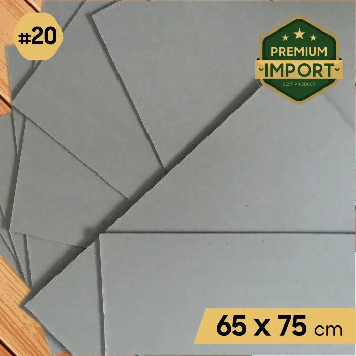 Sale 🆗 Karton Tebal Abu - Hard Board Grey No. 20 (3 Mm) Uk 65X75 Cm