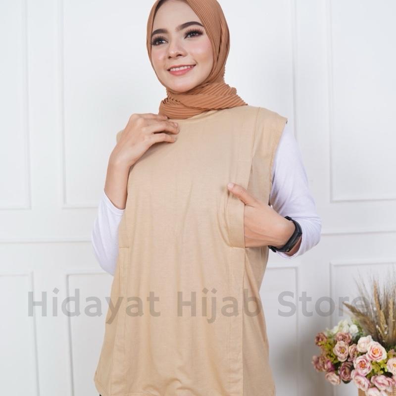 Manset busui buntung (tanpa lengan) Kaos Wanita