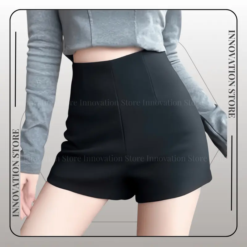 Quần short dance idol kpop nữ lưng cao TA-106 Pants Women Đen 0
