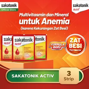 Sakatonik Activ 3 Strip - Multivitamin Penambah Darah