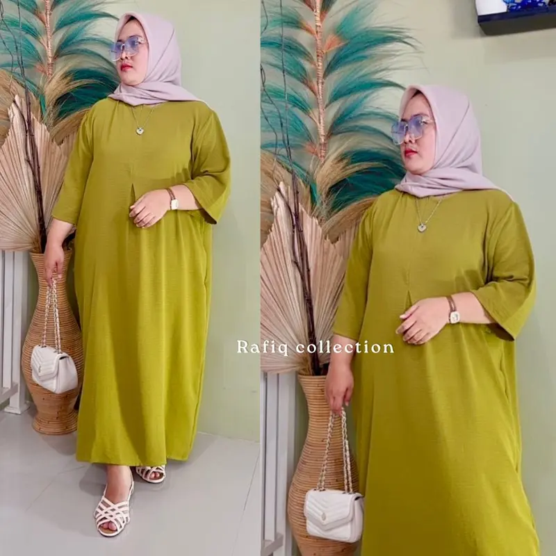 Daster Gamis LD 120 & LD 130cm Lengan 3/4 Busui Cey Crinkle 6
